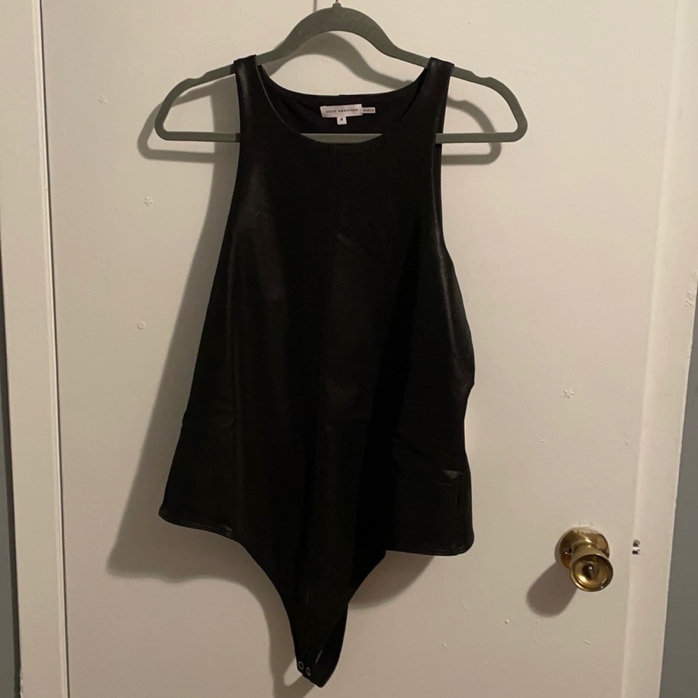 Good American Leather Bodysuit
